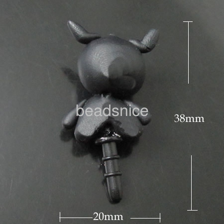 3.5mm Earphone Ear Cap Dock Dust Plug, animal